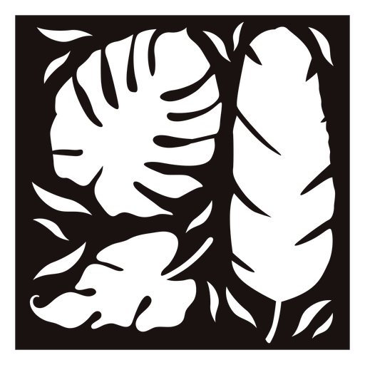 Palmblatt-Zusammensetzungsschablone PNG-Design
