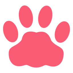 Mascota pata monocromática plana Diseño PNG
