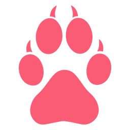 Mascotas pata monocromática plana Diseño PNG