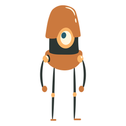 Carácter de robot cíclope del tamaño de una píldora Diseño PNG