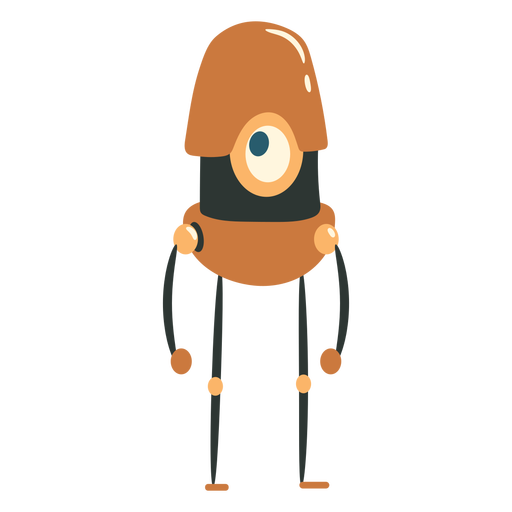 Pill sized cyclope robot character PNG Design