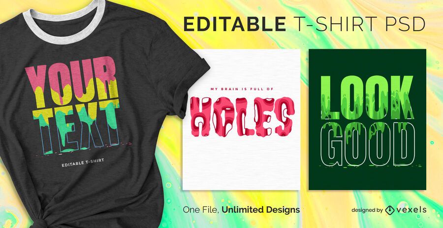 Paint drip scalable t-shirt psd Paint drip scalable t-shirt psd