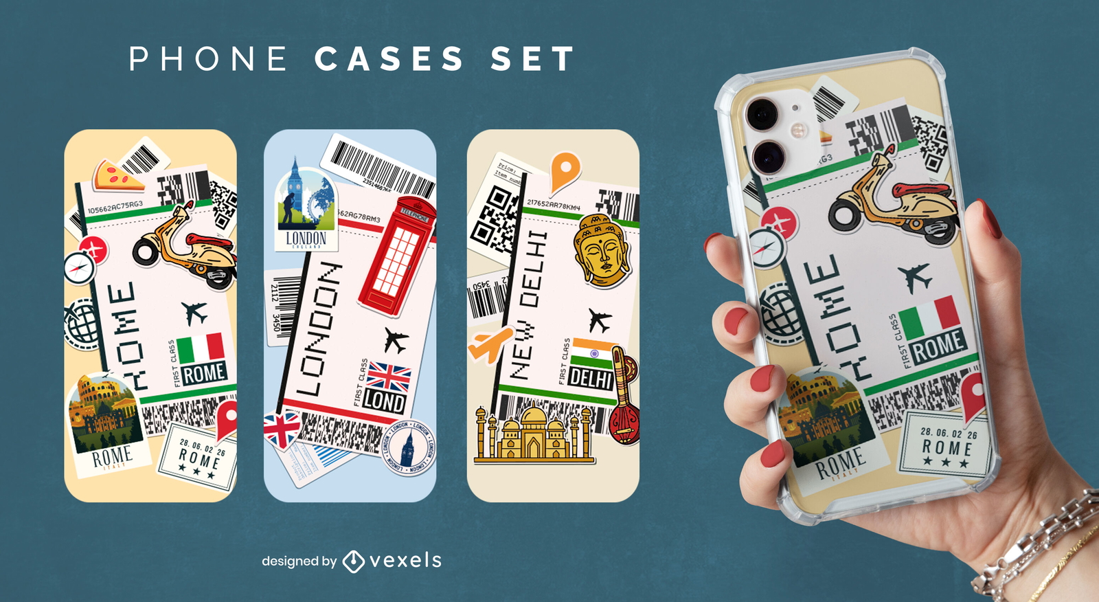 Juego de fundas para teléfono de viaje