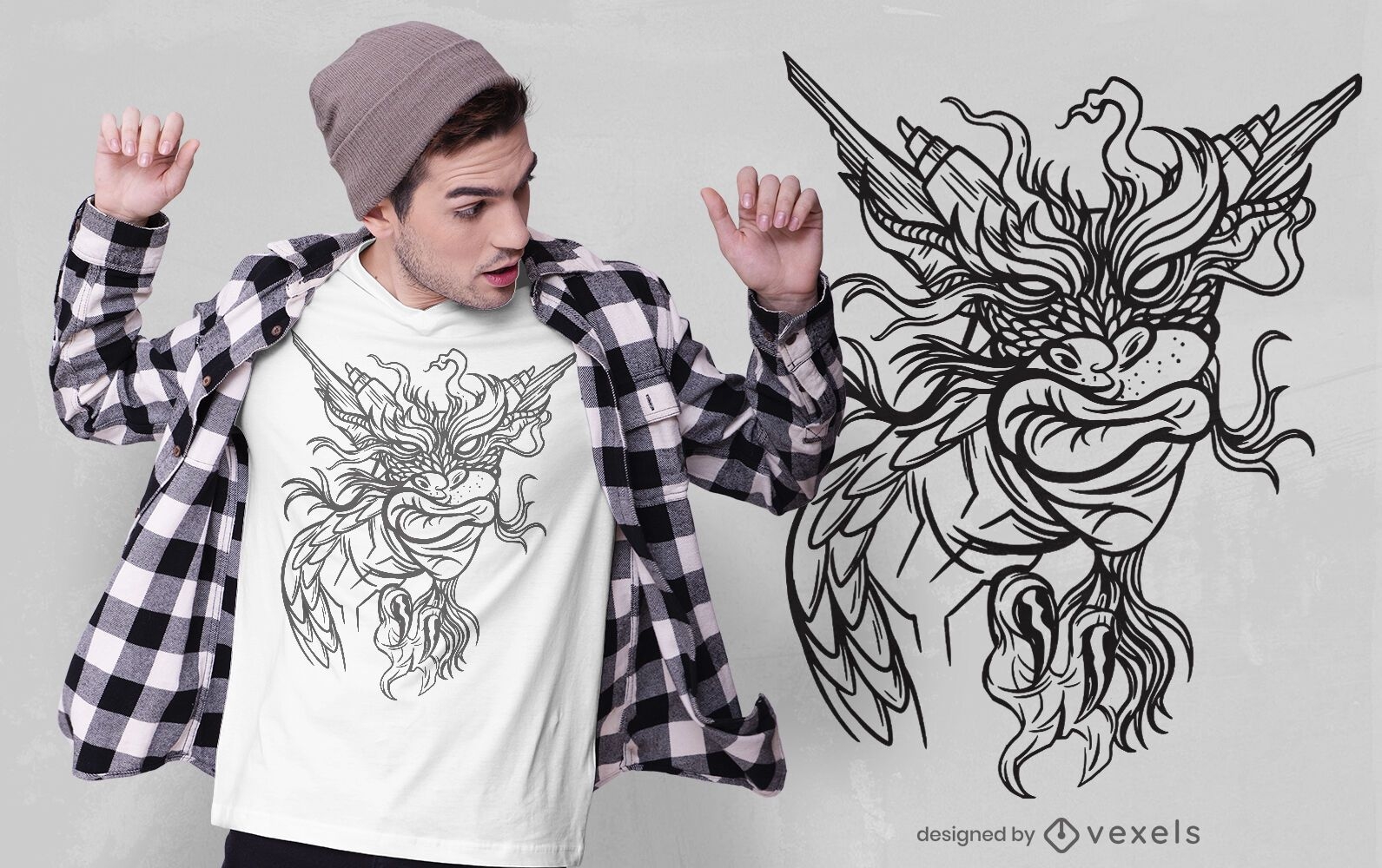 Sassy dragon t-shirt design