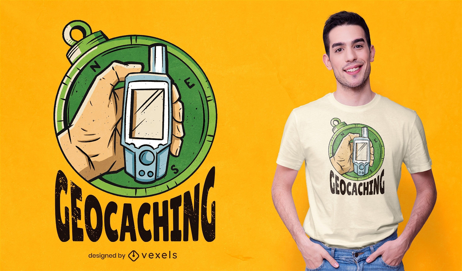 Design de camiseta Geocaching