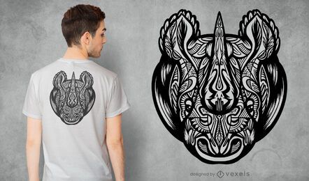 Diseño de camiseta mandala rinoceronte Diseño de camiseta mandala rinoceronte
