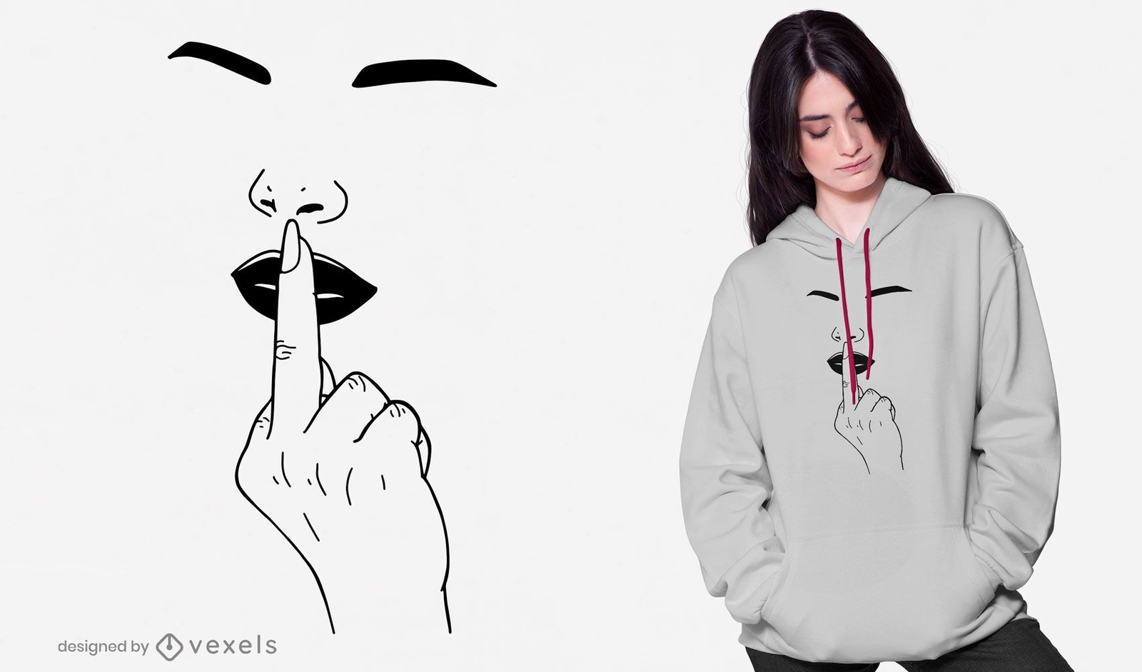 Middle finger t-shirt design