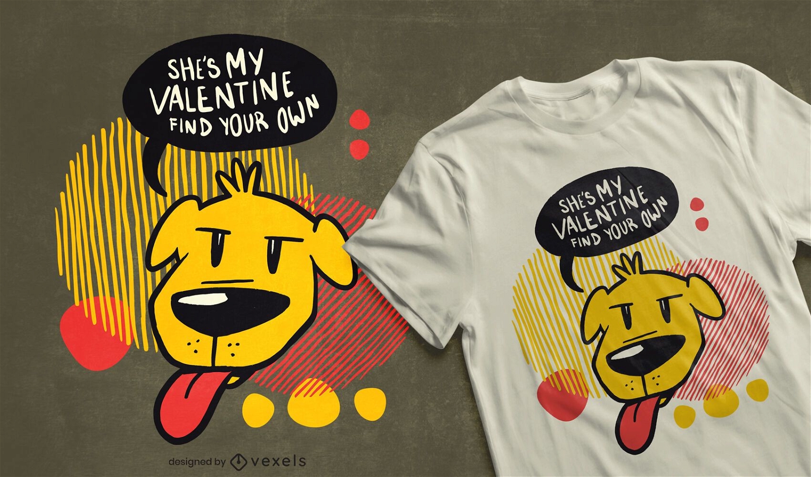 Valentinstag Hund T-Shirt Design
