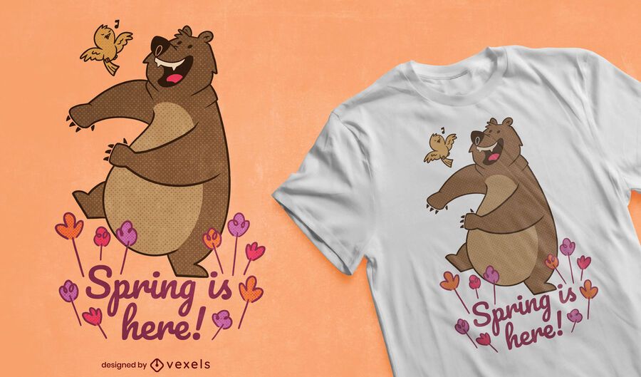 Frühling ist hier T-Shirt Design Frühling ist hier T-Shirt Design