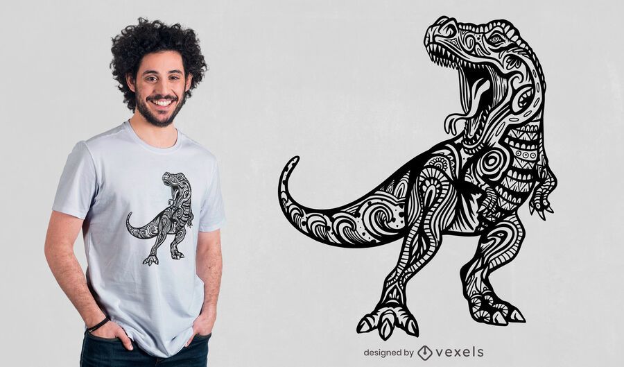 Mandala t-rex t-shirt design Mandala t-rex t-shirt design