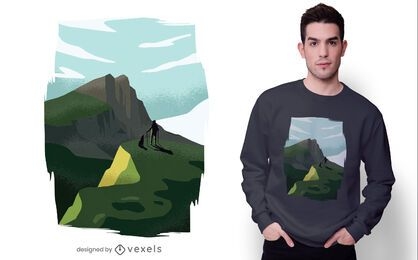 Munros hiking t-shirt design
