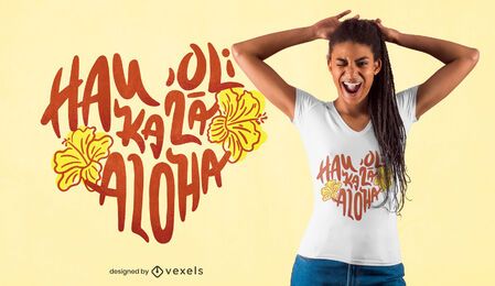Diseño de camiseta Valentine Hawaiian quote Diseño de camiseta Valentine Hawaiian quote