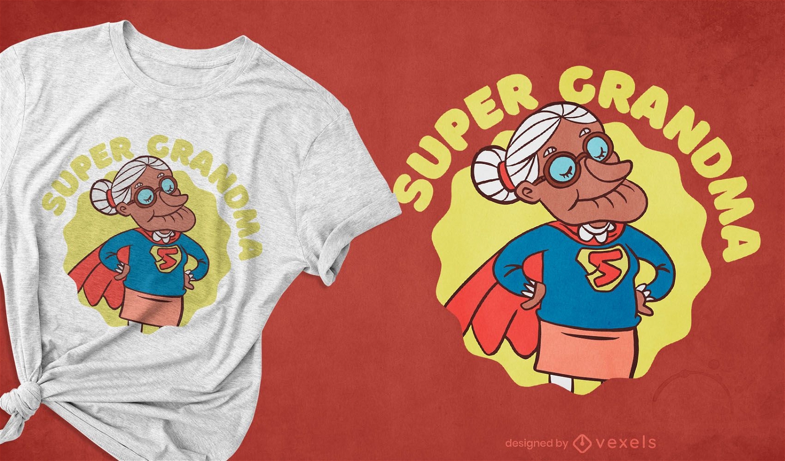 Design de t-shirt da super avó