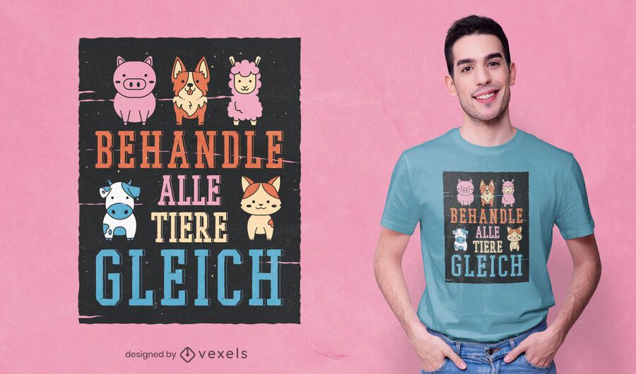 Diseño de camiseta de amor animal. Diseño de camiseta de amor animal.