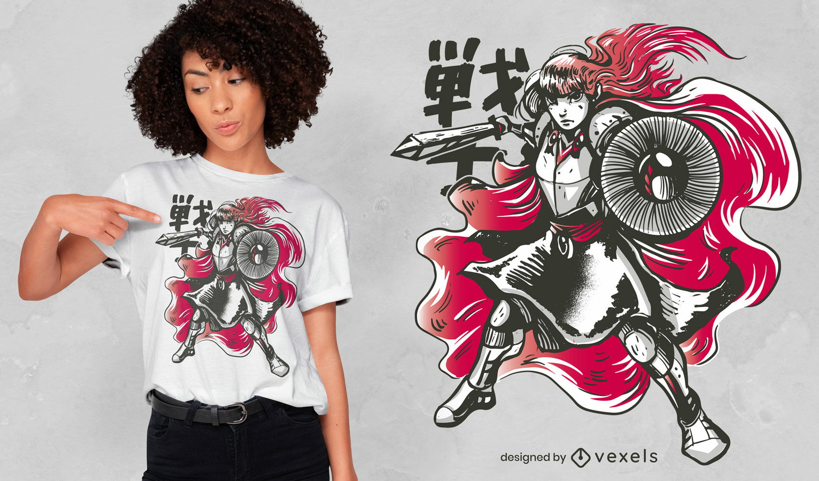 Diseño de camiseta de caballero femenino