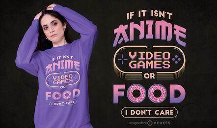Design de camisetas para videogames de anime Design de camisetas para videogames de anime