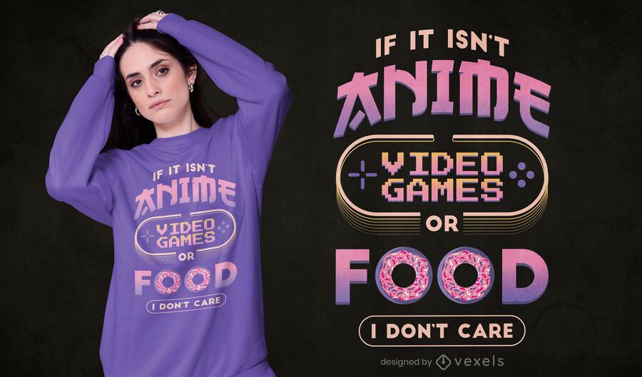 Anime Videospiele T-Shirt Design Anime Videospiele T-Shirt Design