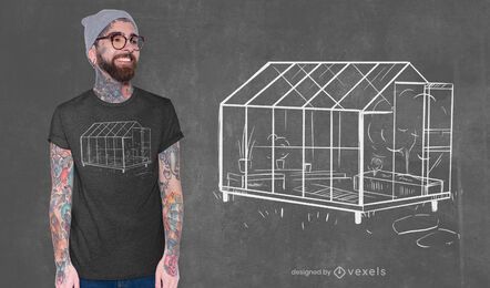 Greenhouse sketch t-shirt design Greenhouse sketch t-shirt design