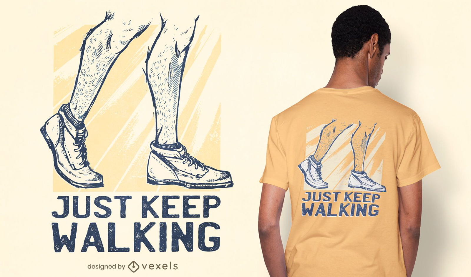 Just keep walking t-shirt design