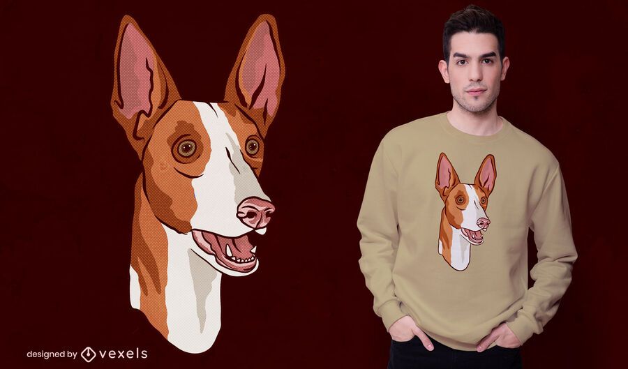 Diseño de camiseta de perro Podenco Diseño de camiseta de perro Podenco