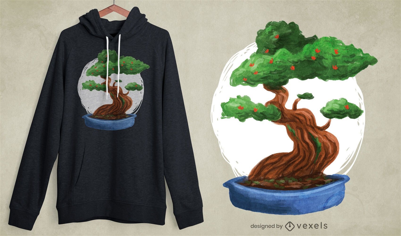 Bonsai Baum T-Shirt Design