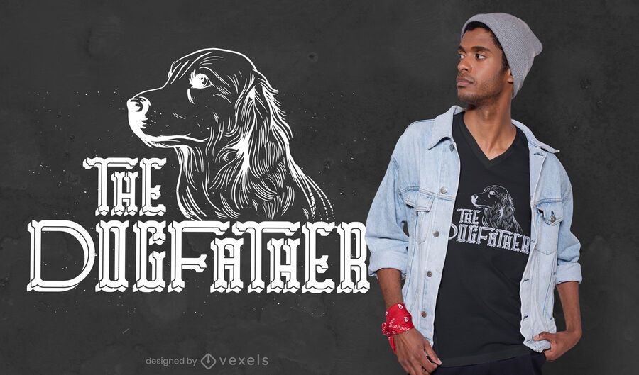 The dogfather t-shirt design The dogfather t-shirt design