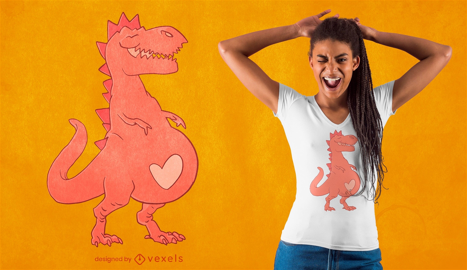 Pregnant t-rex t-shirt design