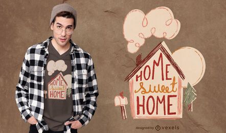 Diseño de camiseta hogar dulce hogar Diseño de camiseta hogar dulce hogar