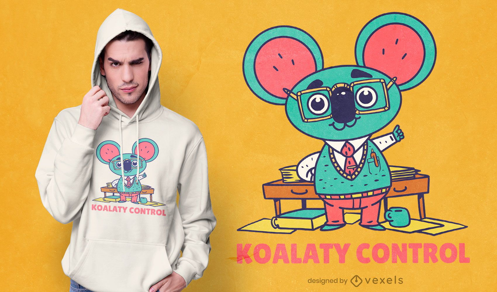 Diseño de camiseta de control de koalaty