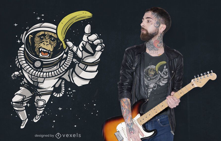 Astronaut chimp t-shirt design Astronaut chimp t-shirt design