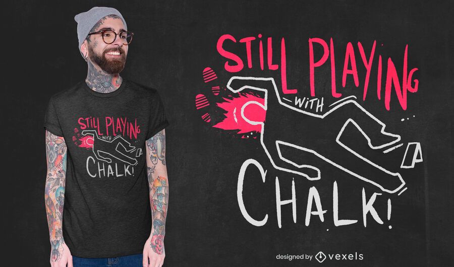 Chalk outline t-shirt design Chalk outline t-shirt design