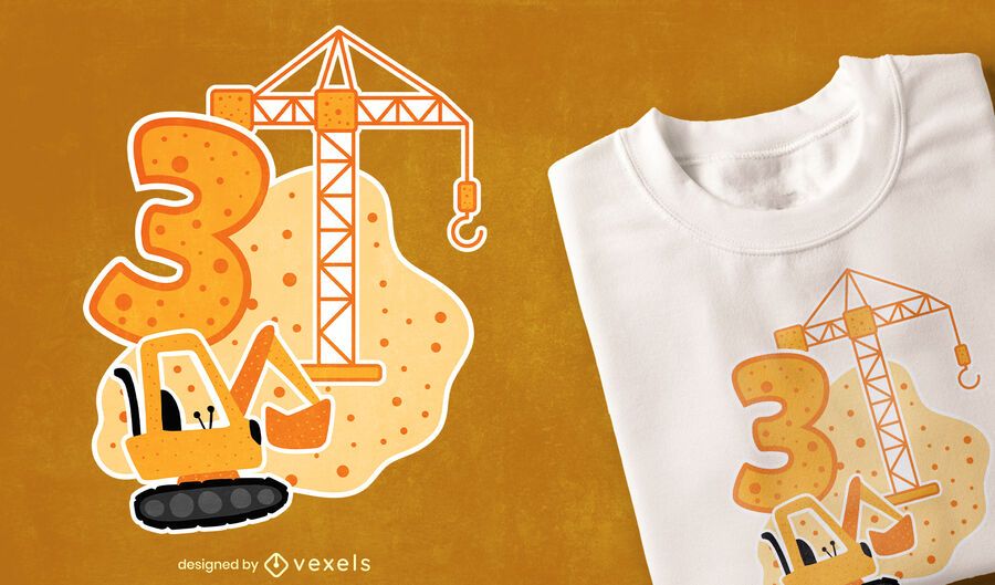Birthday construction t-shirt design Birthday construction t-shirt design