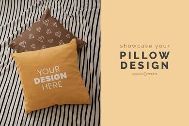 Throw pillows mockup design