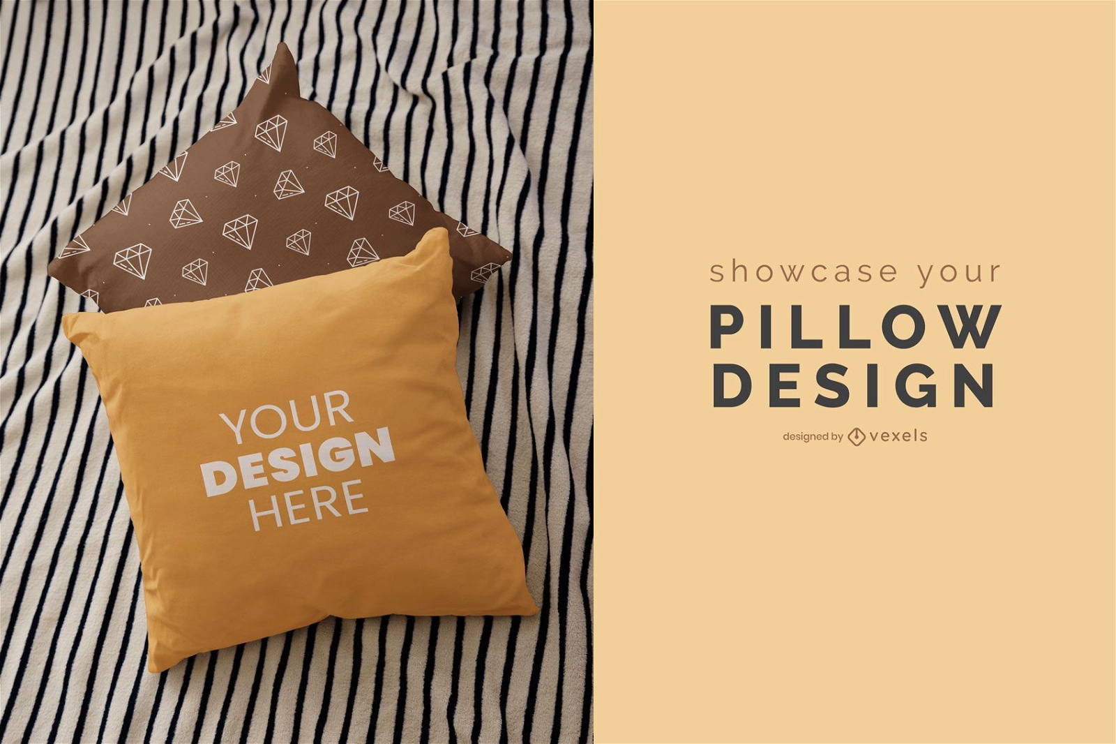 Throw pillows mockup design