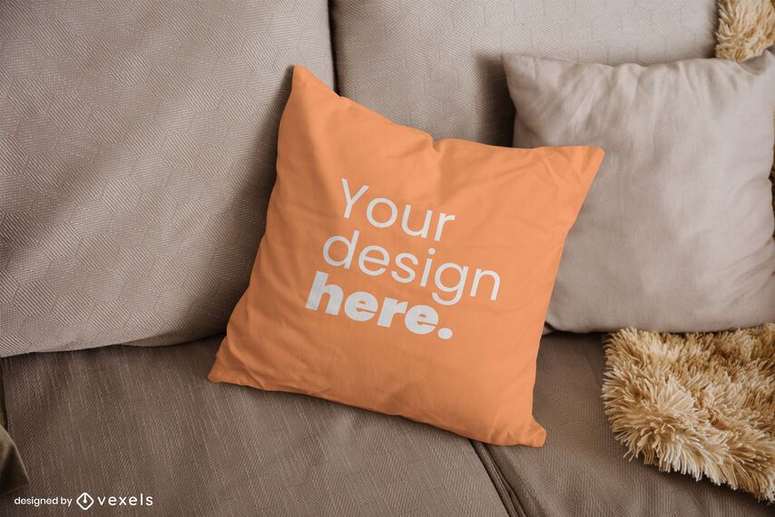 Couch throw pillow mockup design Couch throw pillow mockup design