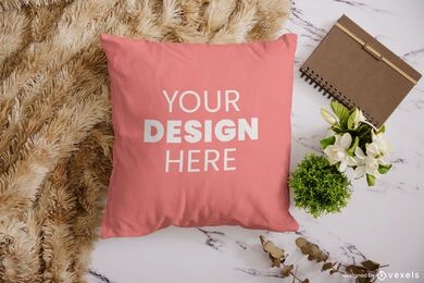 Nature pillow mockup composition