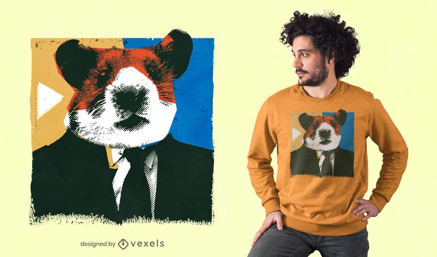 Design de t-shirt com cabeça de hamster Design de t-shirt com cabeça de hamster