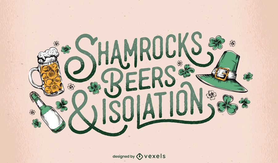 St Patricks shamrocks lettering St Patricks shamrocks lettering