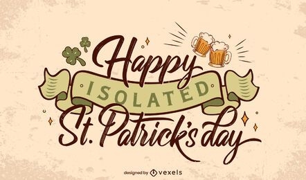 St Patricks isolated lettering