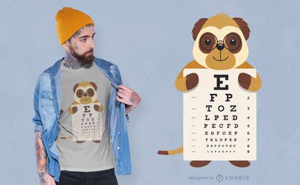 Augentabelle Erdmännchen T-Shirt Design Augentabelle Erdmännchen T-Shirt Design