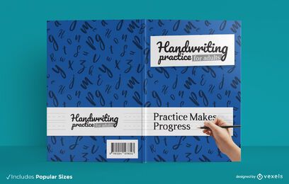 Design de capa de livro de adultos para prática de caligrafia
