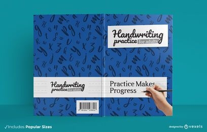 Handwriting practice adults book cover design