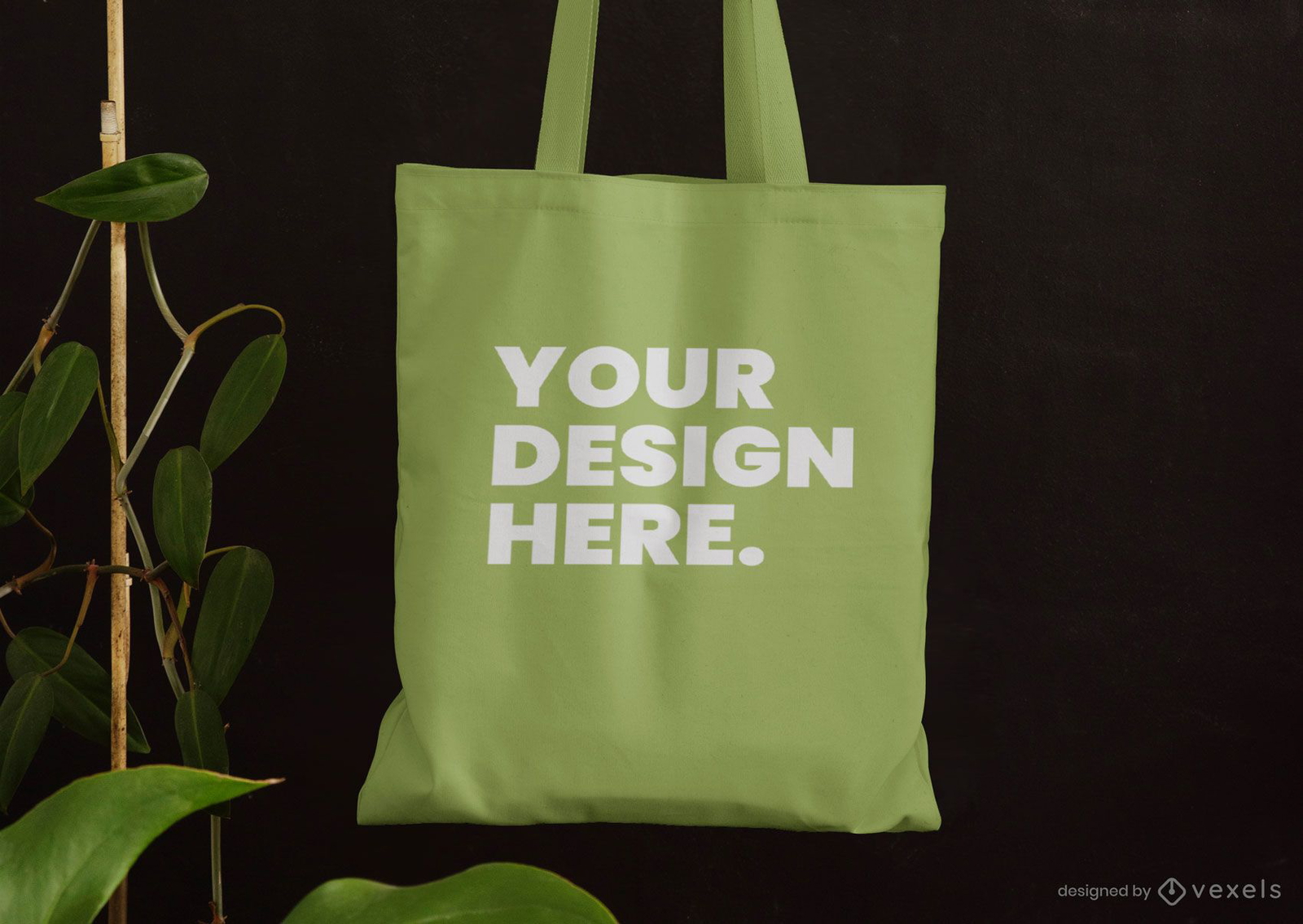 Download Tote Bag Leaves Mockup Design - Vector Download