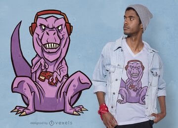 Gaming T-Rex t-shirt design