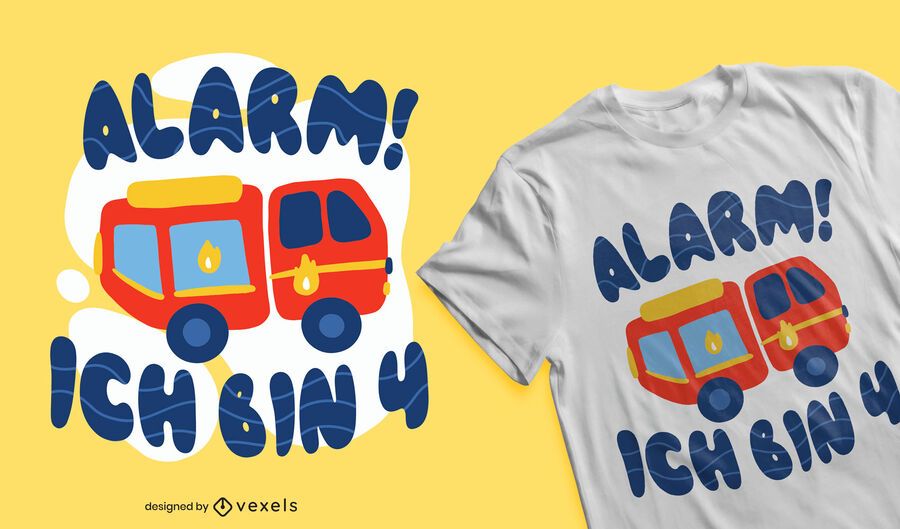 4th birthday German t-shirt design 4th birthday German t-shirt design