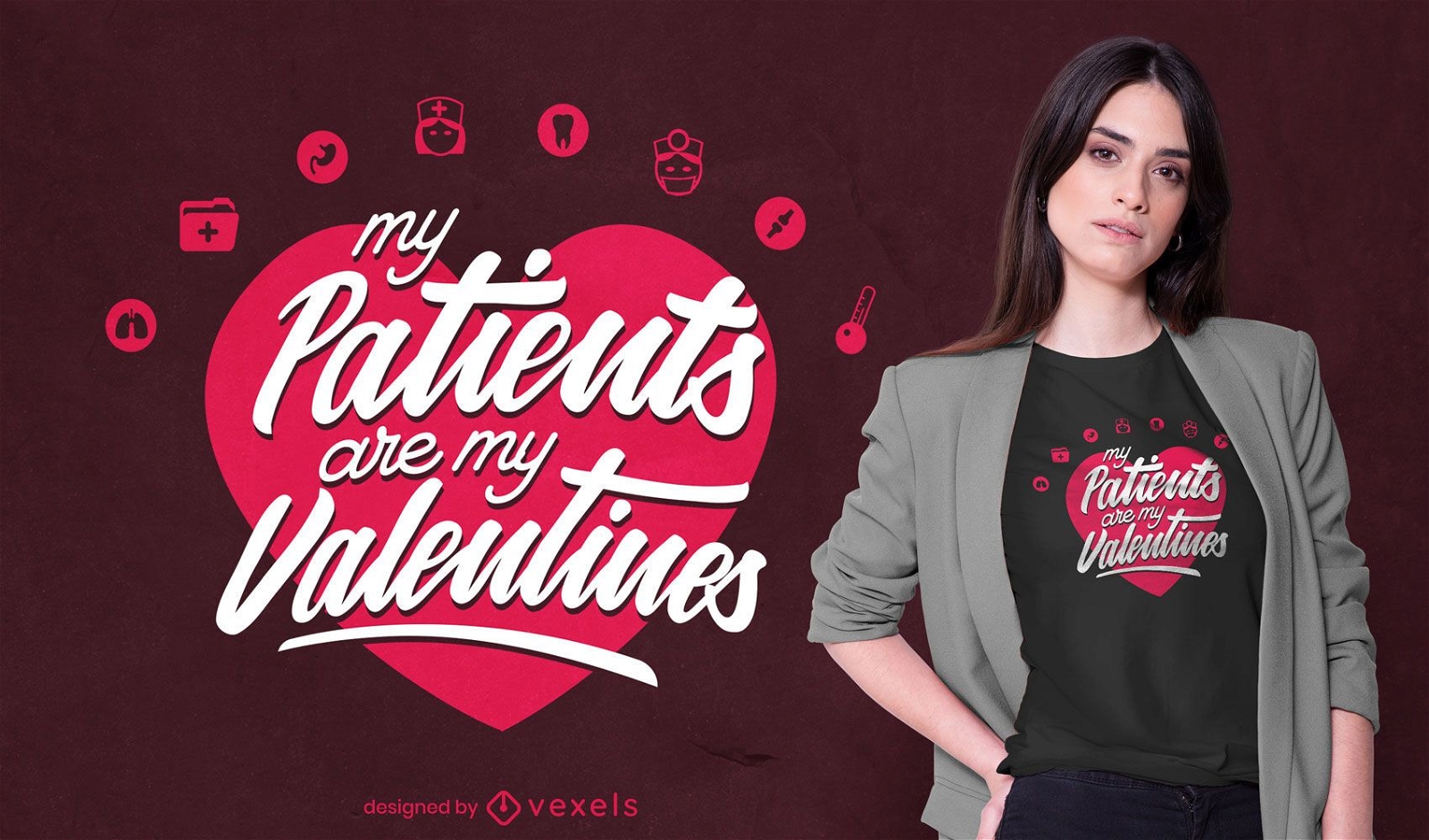 Patienten sind mein Valentinstag T-Shirt Design