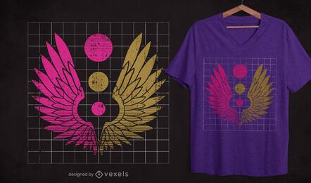 Design de t-shirt grunge wings Design de t-shirt grunge wings
