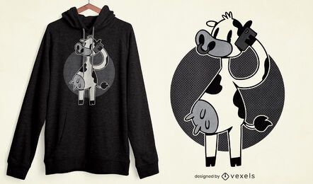 Diseño de camiseta de llamada telefónica de vaca Diseño de camiseta de llamada telefónica de vaca