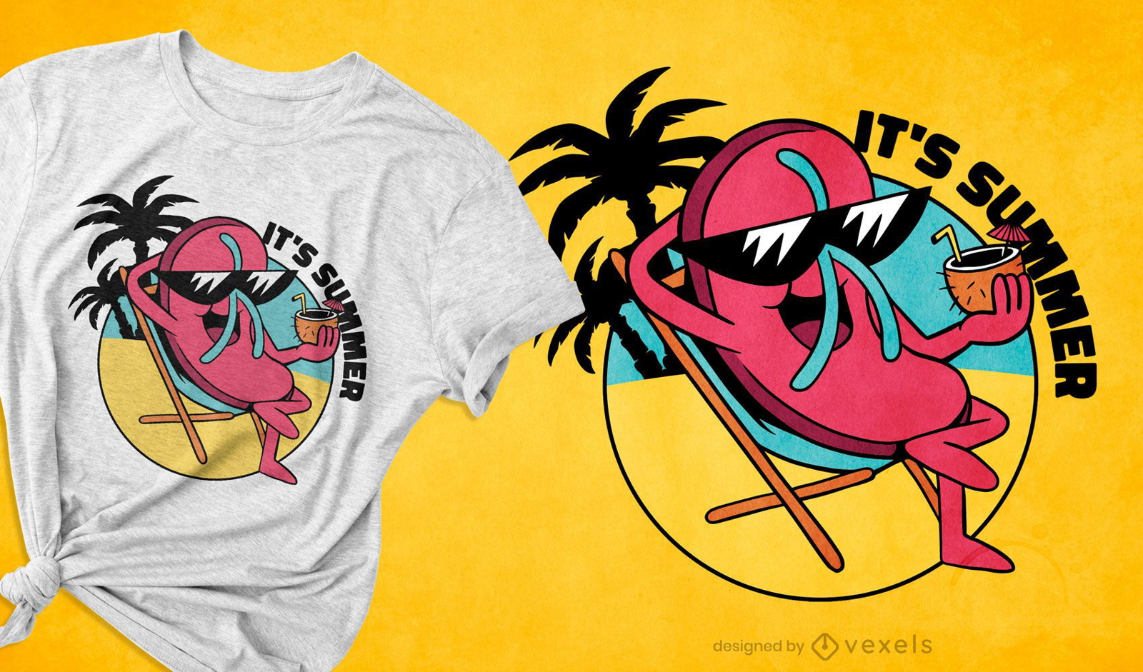 Flip-flop summer t-shirt design