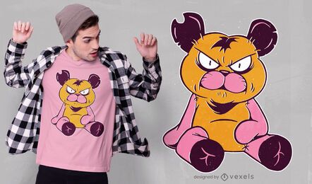 Design de camiseta com ursinho de pelúcia irritado Design de camiseta com ursinho de pelúcia irritado